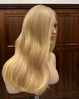 Lily strawberry blonde long glueless human hair wig